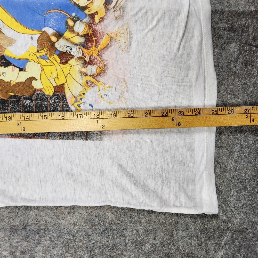 Disney Beauty and the Beast Sleeveless White Tee Size Medium - Picture 4 of 7